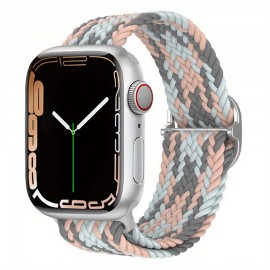 Braided Stretchy Solo Loop Compatible For iWatch Band 38mm 40mm 41mm 42mm 44mm 45mm 49mm For Women Men, Nylon Elastic Straps Wristbands For IWatch Series 8 7 6 SE 5 4 3 2 1 Ultra