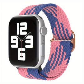 Braided Stretchy Solo Loop Compatible For iWatch Band 38mm 40mm 41mm 42mm 44mm 45mm 49mm For Women Men, Nylon Elastic Straps Wristbands For IWatch Series 8 7 6 SE 5 4 3 2 1 Ultra