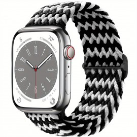 Braided Stretchy Solo Loop Compatible For iWatch Band 38mm 40mm 41mm 42mm 44mm 45mm 49mm For Women Men, Nylon Elastic Straps Wristbands For IWatch Series 8 7 6 SE 5 4 3 2 1 Ultra