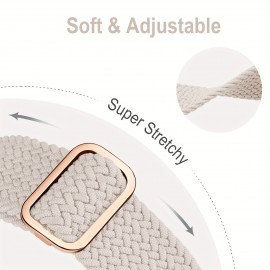 Braided Stretchy Solo Loop Compatible For iWatch Band 38mm 40mm 41mm 42mm 44mm 45mm 49mm For Women Men, Nylon Elastic Straps Wristbands For IWatch Series 8 7 6 SE 5 4 3 2 1 Ultra