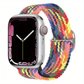 Braided Stretchy Solo Loop Compatible For iWatch Band 38mm 40mm 41mm 42mm 44mm 45mm 49mm For Women Men, Nylon Elastic Straps Wristbands For IWatch Series 8 7 6 SE 5 4 3 2 1 Ultra