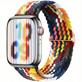 Braided Stretchy Solo Loop Compatible For iWatch Band 38mm 40mm 41mm 42mm 44mm 45mm 49mm For Women Men, Nylon Elastic Straps Wristbands For IWatch Series 8 7 6 SE 5 4 3 2 1 Ultra