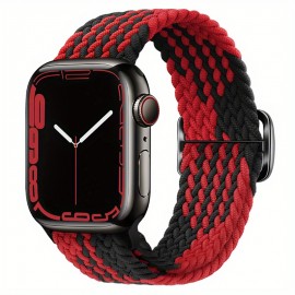 Braided Stretchy Solo Loop Compatible For iWatch Band 38mm 40mm 41mm 42mm 44mm 45mm 49mm For Women Men, Nylon Elastic Straps Wristbands For IWatch Series 8 7 6 SE 5 4 3 2 1 Ultra