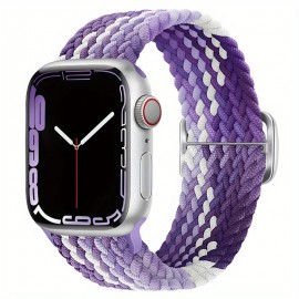 Braided Stretchy Solo Loop Compatible For iWatch Band 38mm 40mm 41mm 42mm 44mm 45mm 49mm For Women Men, Nylon Elastic Straps Wristbands For IWatch Series 8 7 6 SE 5 4 3 2 1 Ultra