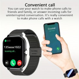 Hot 2023 New 1.85 Touch-controlled Silicone Strap Outdoor Smartwatch For Men And Women, Dialing/answering Phones, Step Calorie Tracker, Call Alert, Multi-purpose Smartwatch, Wireless Connection For Android And For IPhone