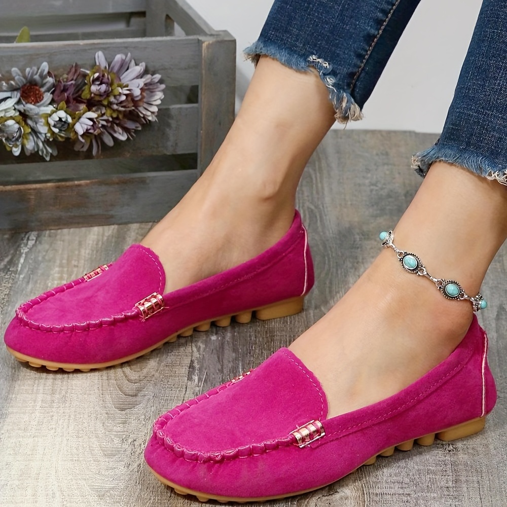 womens comfy flat shoes fashion slip on soft sole non slip shoes casual walking driving loafers details 4