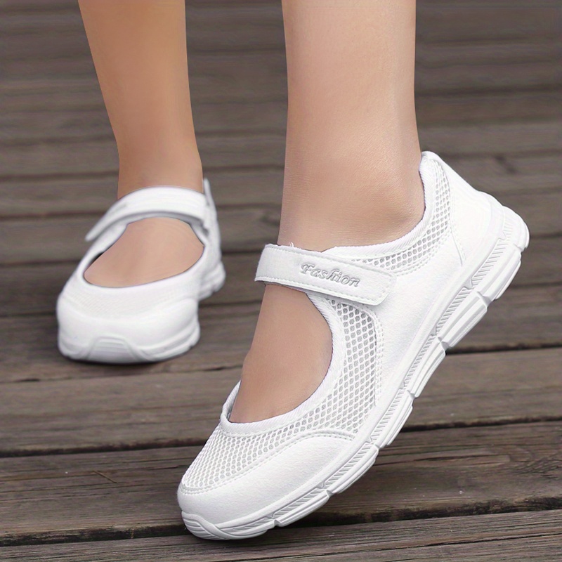 womens mesh flat sandals breathable hook loop non slip walking shoes casual sports sandals details 9