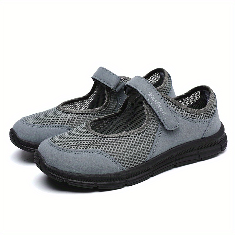 womens mesh flat sandals breathable hook loop non slip walking shoes casual sports sandals details 16