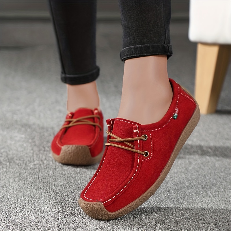 womens casual flat loafers comfy slip on low top micro suede shoes casual non slip flats details 5