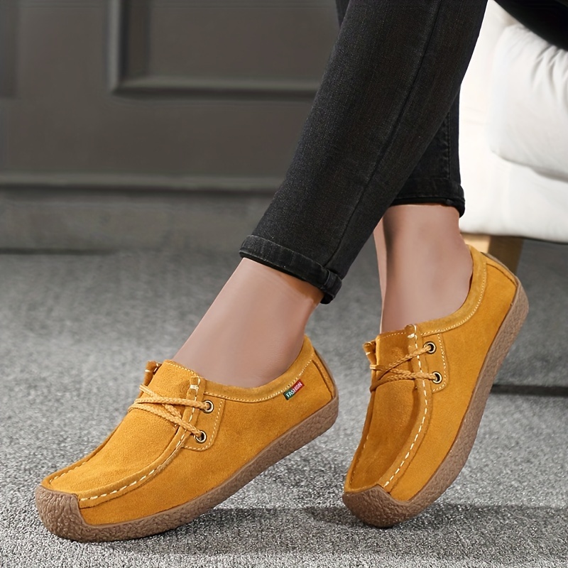 womens casual flat loafers comfy slip on low top micro suede shoes casual non slip flats details 9