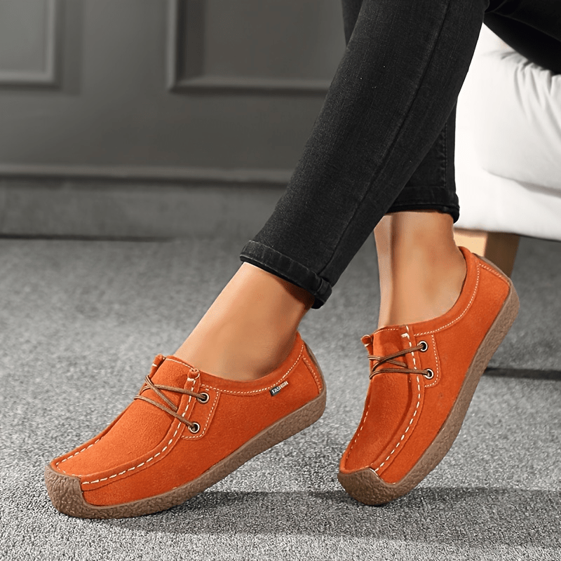 womens lace up loafers comfort lightweight slip on shoes casual low top flat shoes details 3