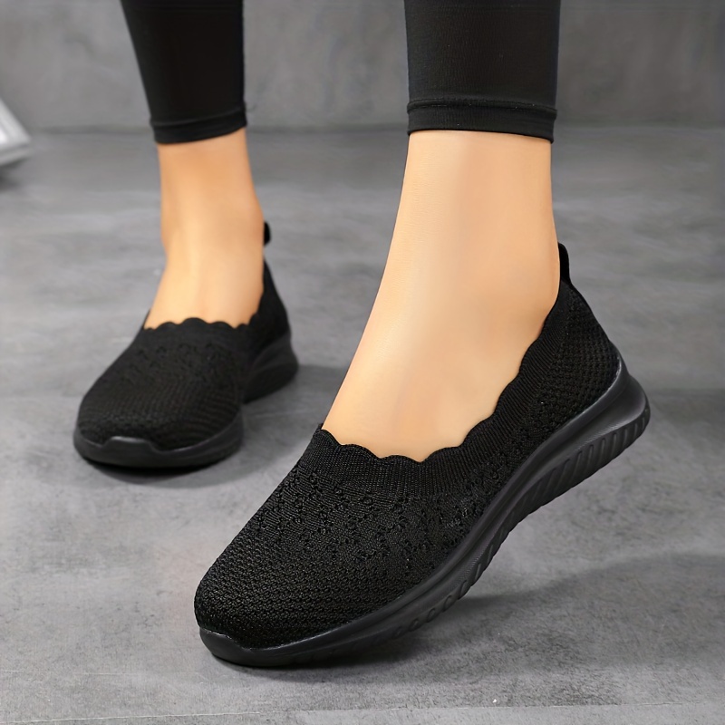 womens breathable flying woven flat shoes casual slip on outdoor shoes lightweight mesh low top shoes details 9