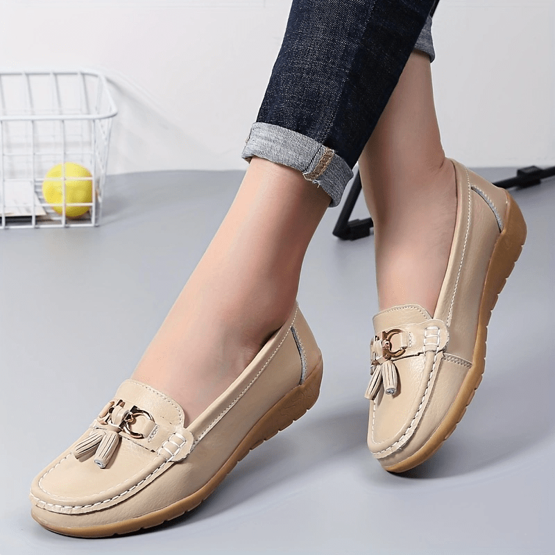 womens metal decor flats shoes non slip lightweight slip on shoes soft sole wedge walking shoes details 7