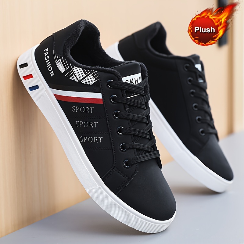 mens easily wiped clean skate shoes with good grip breathable lace up sneakers mens footwear details 16