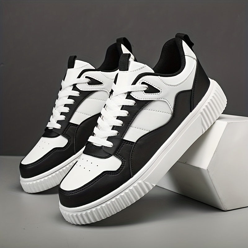 mens two tone skate shoes with good grip breathable lace up sneakers mens footwear details 2