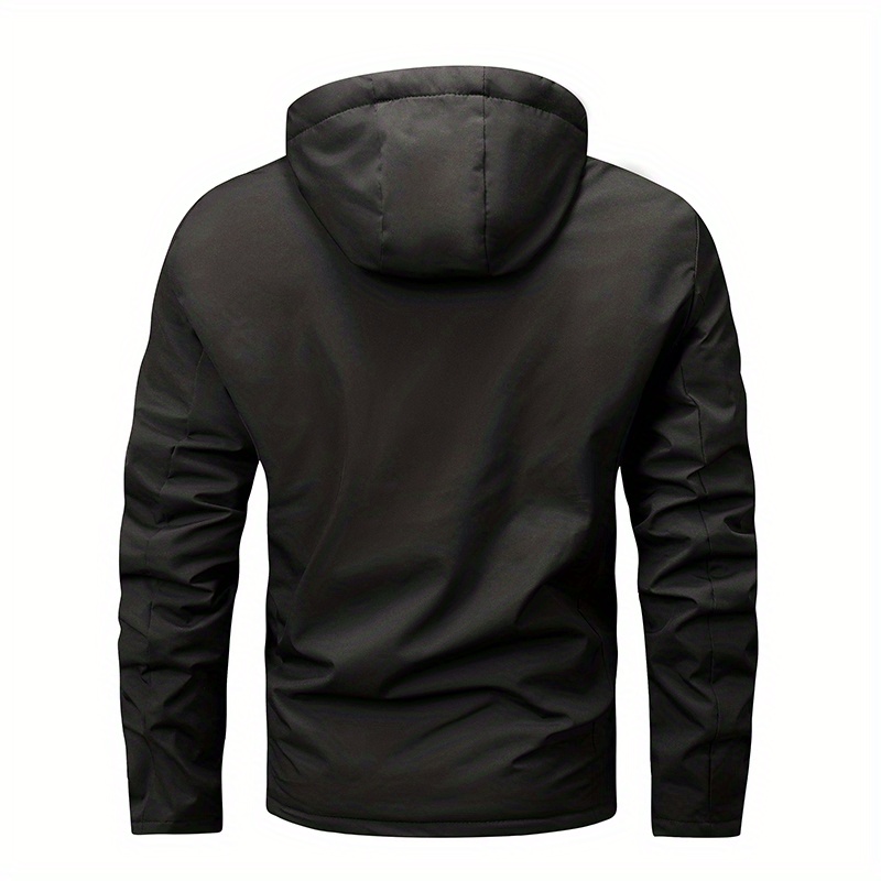 warm fleece hooded jacket mens casual winter jacket coat for outdoor activities details 1