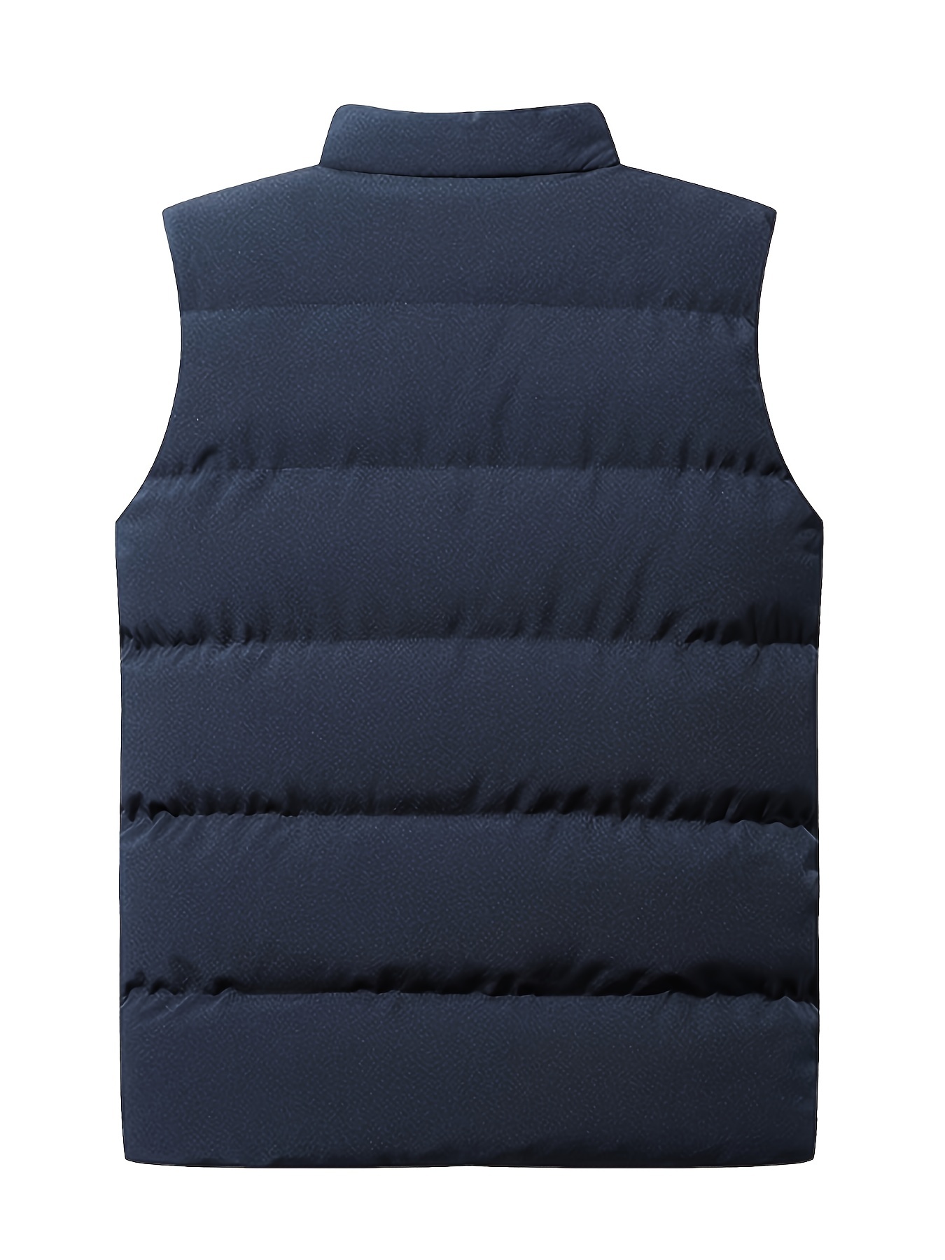 warm winter vest mens casual zipper pockets stand collar zip up vest for fall winter details 20