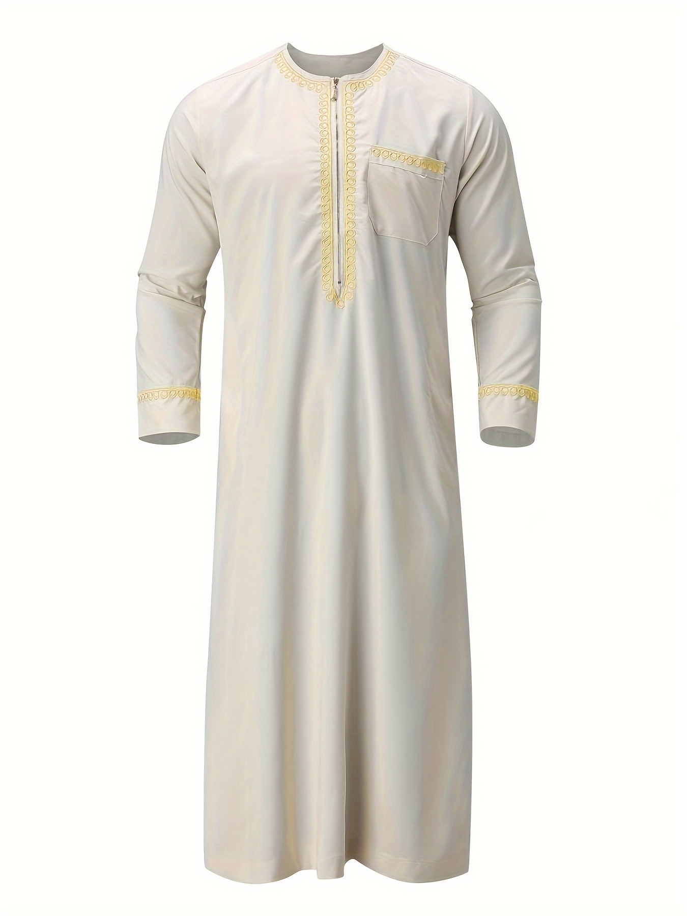 mens saudi arabic thobe jubba dishdasha long sleeve robe islamic dress ramadan muslim dress middle east islamic clothing details 13