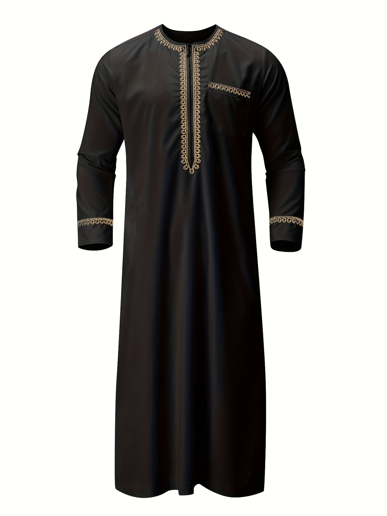 mens saudi arabic thobe jubba dishdasha long sleeve robe islamic dress ramadan muslim dress middle east islamic clothing details 18