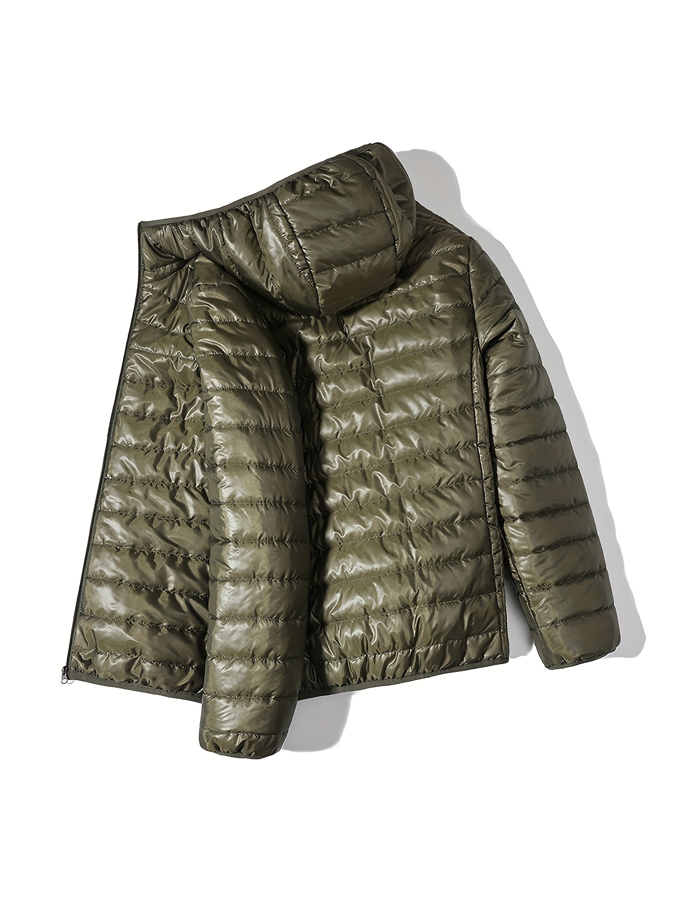 mens all match warm padded jacket for fall winter hooded winter coat details 7