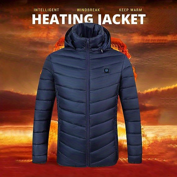 lightweight warm heating cotton padded coat casual zip up lightweight jacket coat for fall winter without battery and power bank details 2