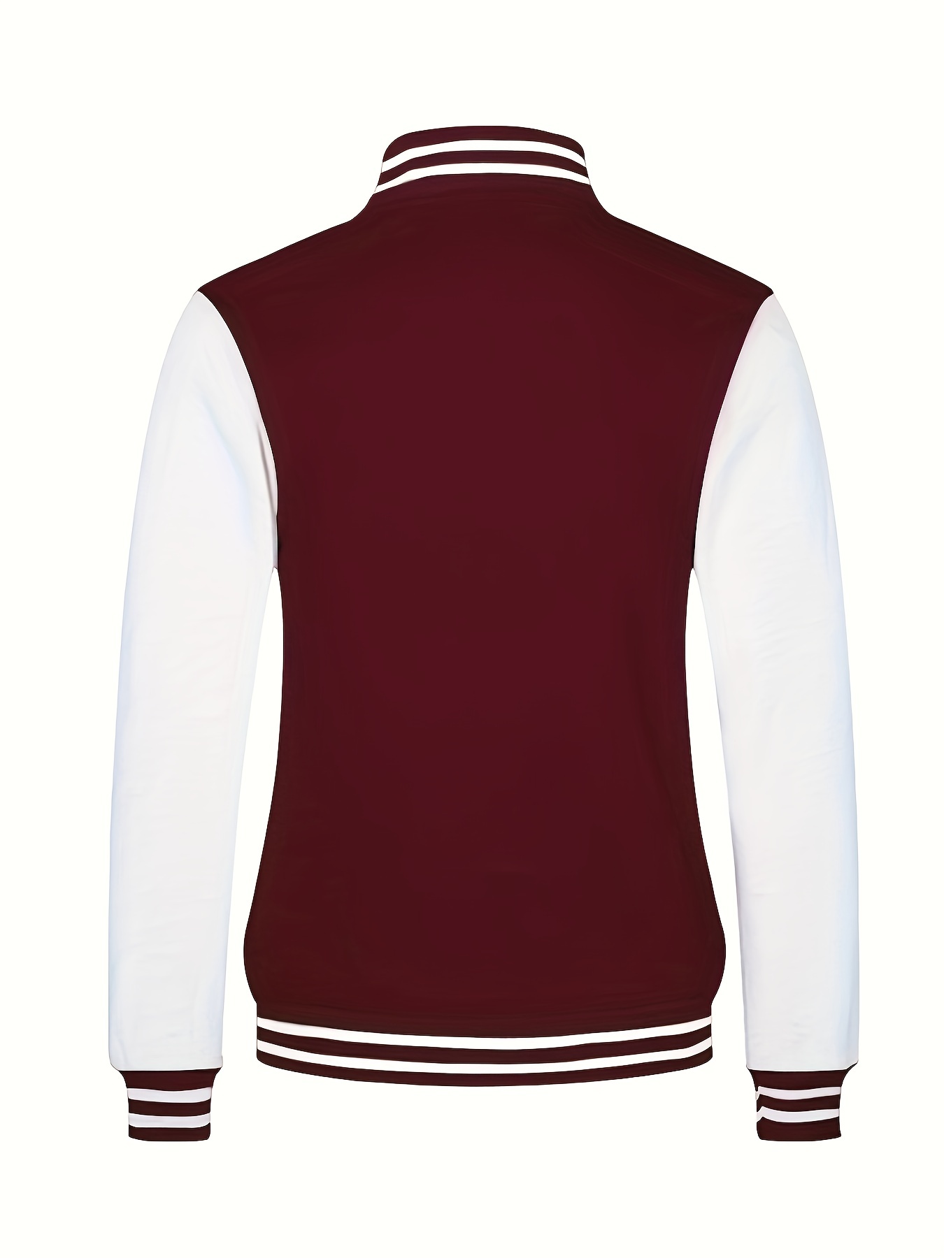 warm fleece varsity jacket mens casual color block button up jacket for fall winter school details 15