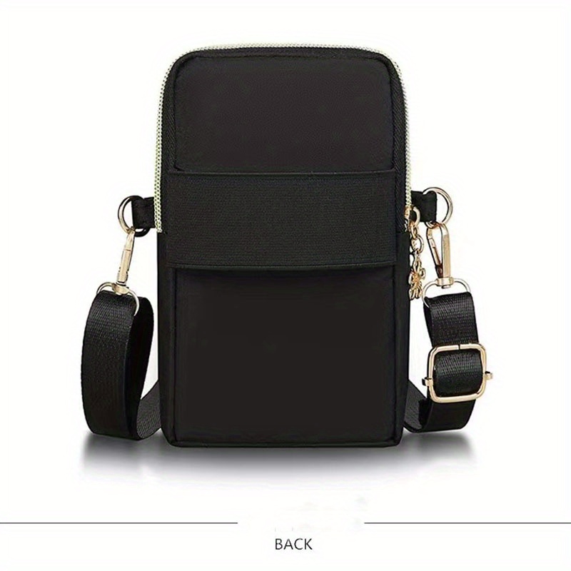 outdoor sports armband phone bag casual nylon crossbody bag running zipper purse with headphone hole details 6