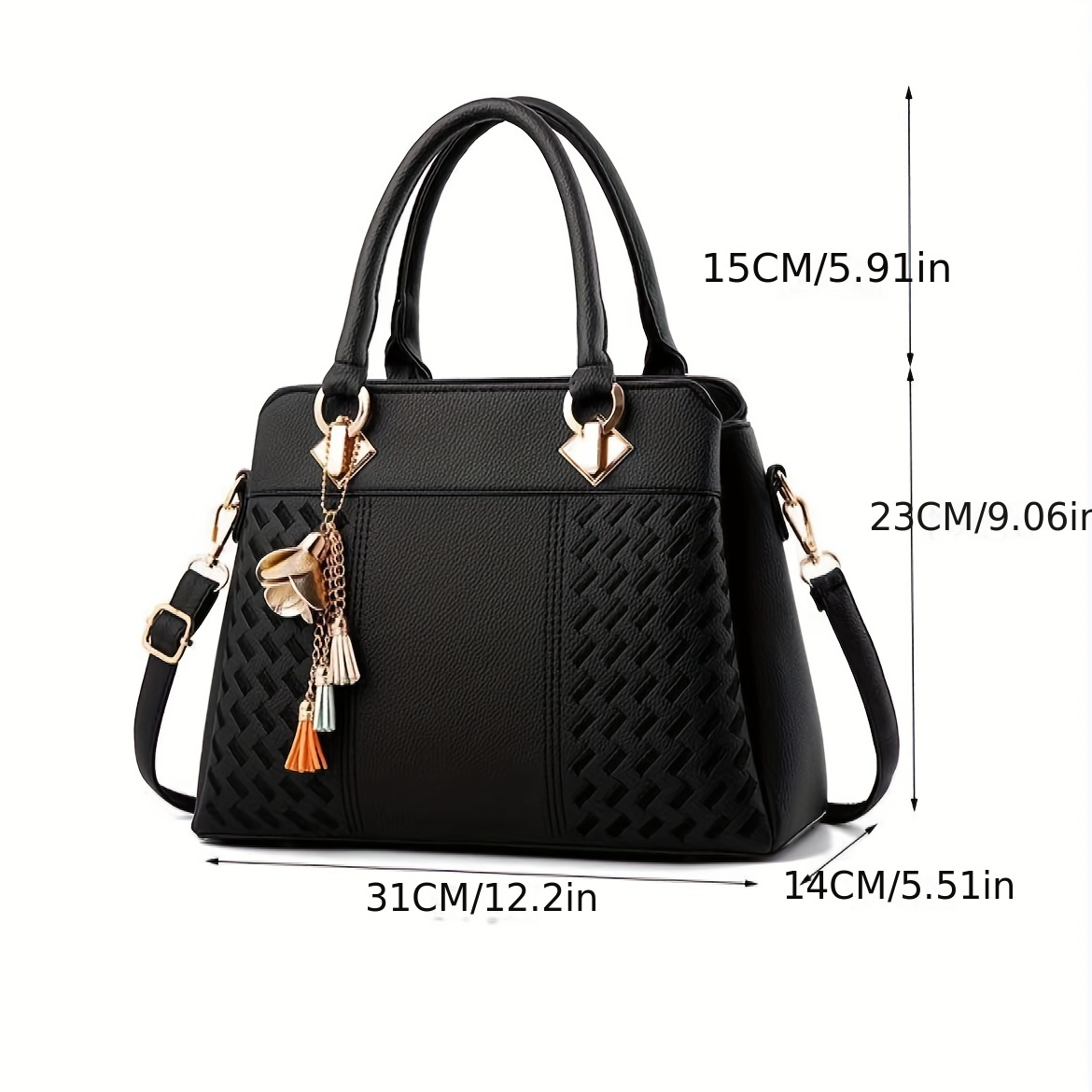 fashion embroidery handbag large capacity crossbody bag womens top handle office work purse details 0