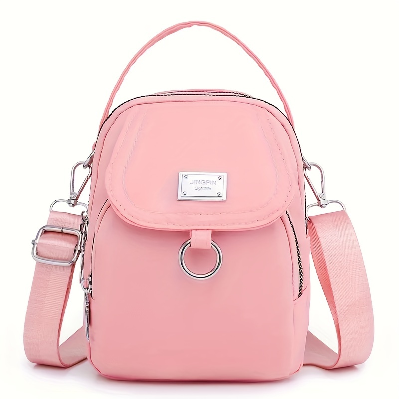 mini fashion crossbody bag solid color nylon shoulder bag womens casual handbag phone purse details 7