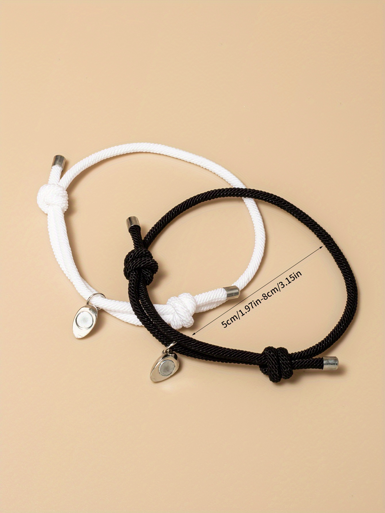 2pcs love heart shape magnet buckle bracelets for men and women couple bracelet sets accessories gift details 2