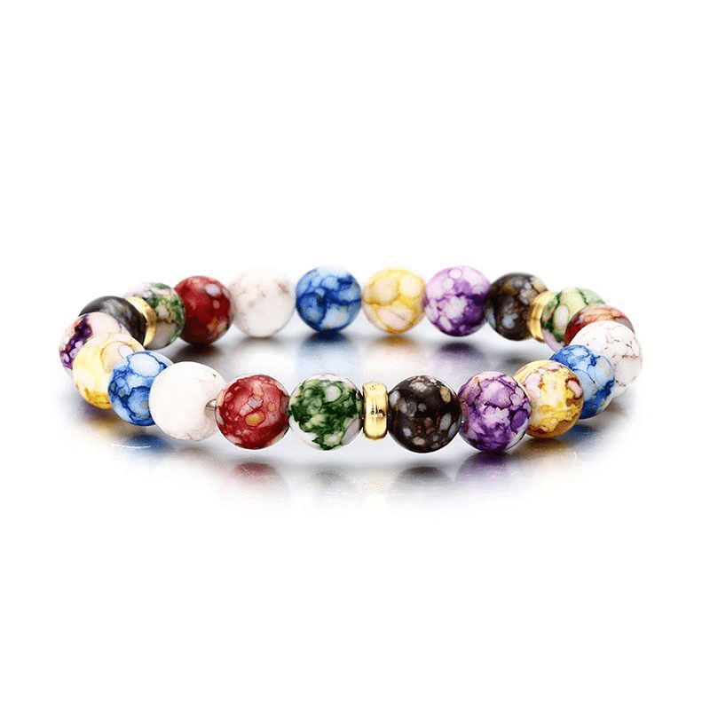 1pc 7 chakra reiki healing stone bracelet yoga balance energy imitate volcanic stone beads jewelry handmade diy beaded bracelets details 1