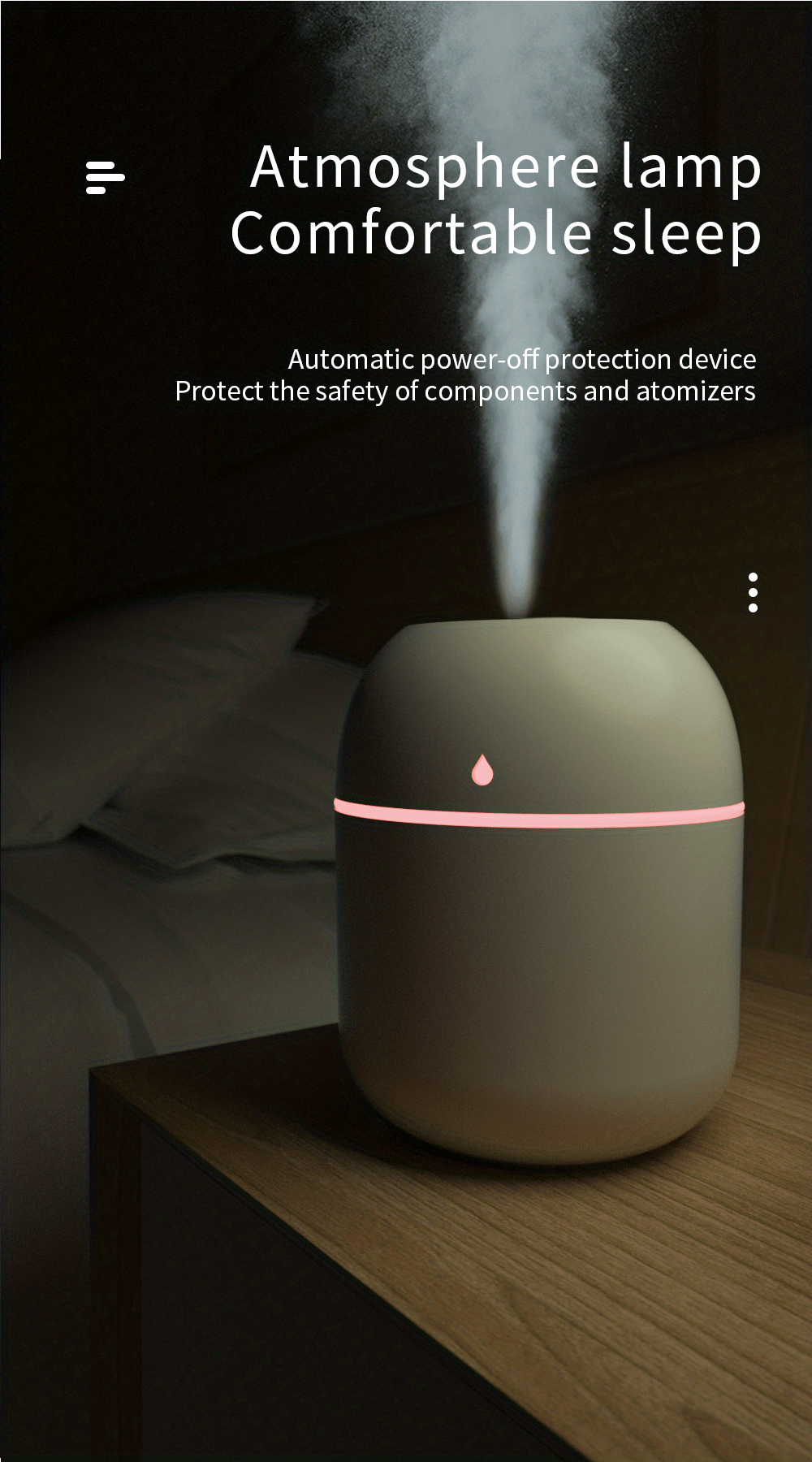 new home large fog volume humidifier office bedroom mini small color light desktop air purifier mute details 5