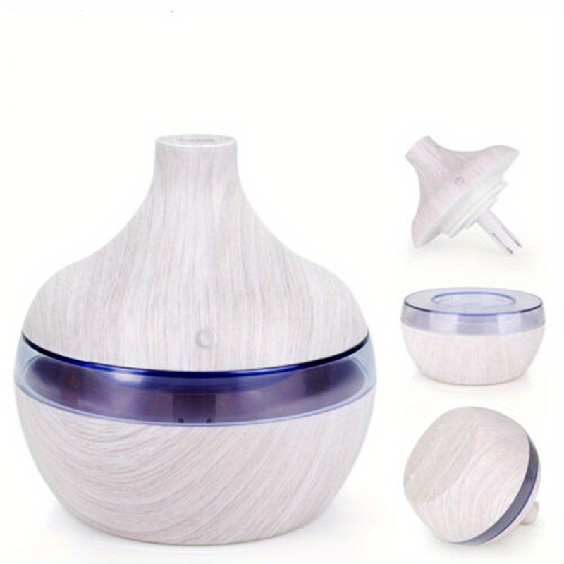 usb touch activated white wood grain humidifier add comfort style to your home details 5