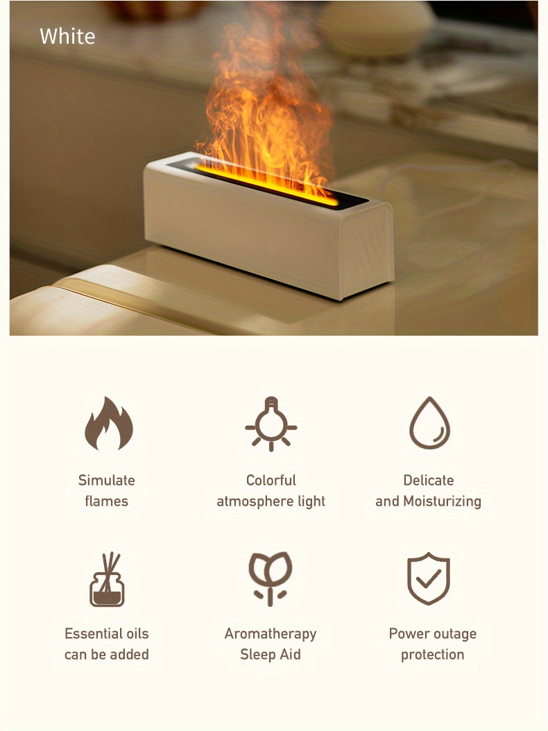 seven-color flame usb-150ml seven color flame usb aromatherapy humidifier with timing function and automatic power off details 2