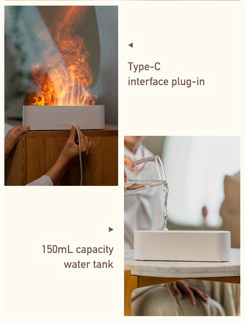 seven-color flame usb-150ml seven color flame usb aromatherapy humidifier with timing function and automatic power off details 9