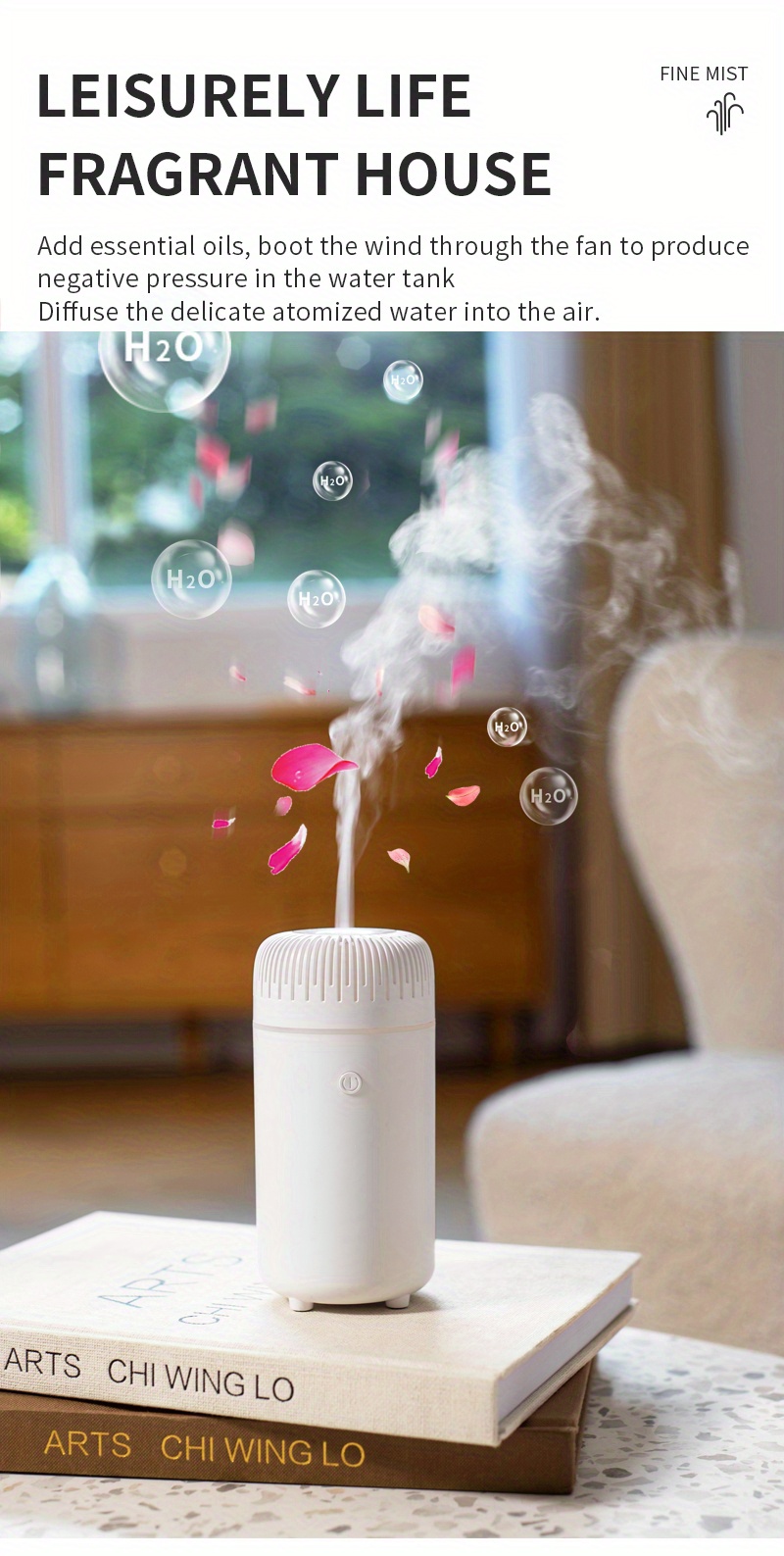 car aroma diffuser humidifier ultrasonic technology essential oil compatible removes odors perfect for car office yoga living room bedroom details 3