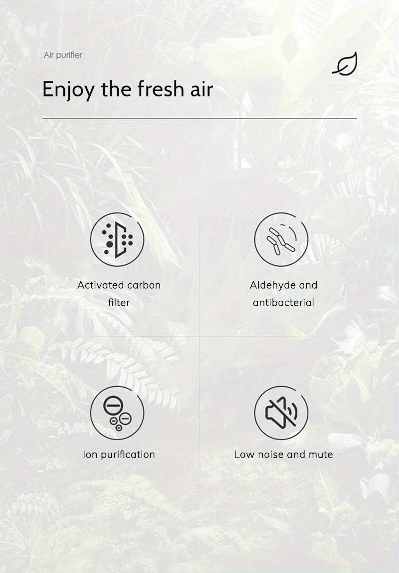 smart home mini air purifier removes formaldehyde dust second hand smoke pm 2 5 and allergens with silent negative ion technology details 1