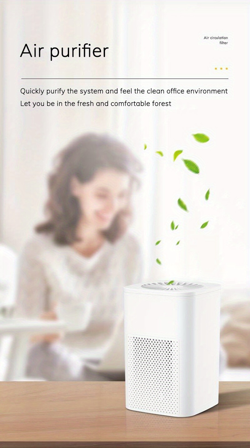 smart home mini air purifier removes formaldehyde dust second hand smoke pm 2 5 and allergens with silent negative ion technology details 2