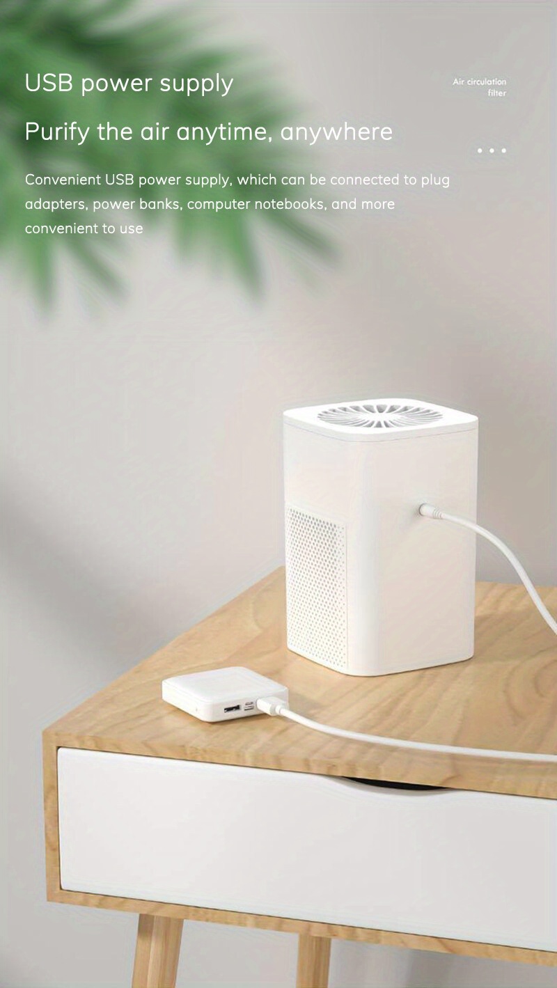 smart home mini air purifier removes formaldehyde dust second hand smoke pm 2 5 and allergens with silent negative ion technology details 5