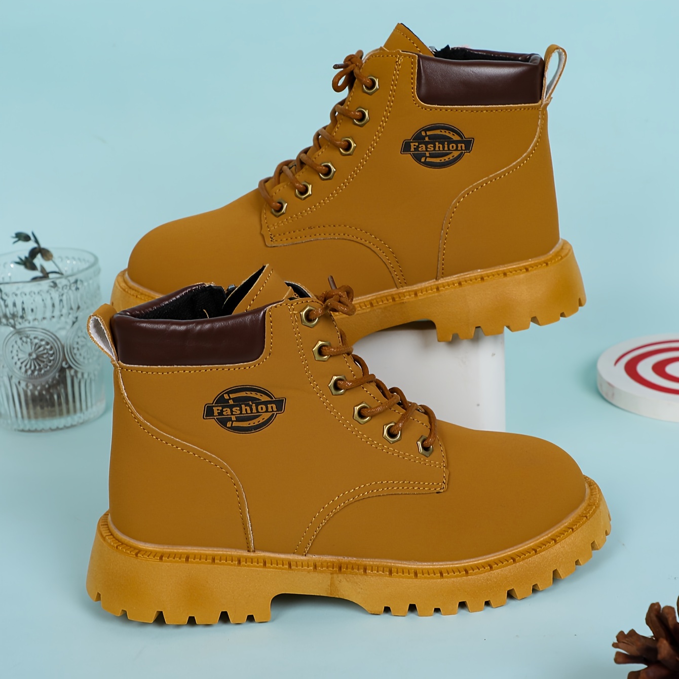 trendy cool boots with zipper for boys wear resistant non slip boots for outdoor hiking climbing all seasons details 0