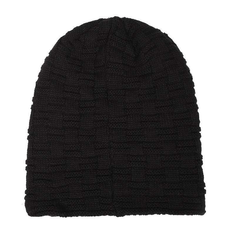 men cold weather-soft knitted beanie unisex thicken warm knit hat lightweight ear protection windproof slouchy hat for women men cold weather details 2