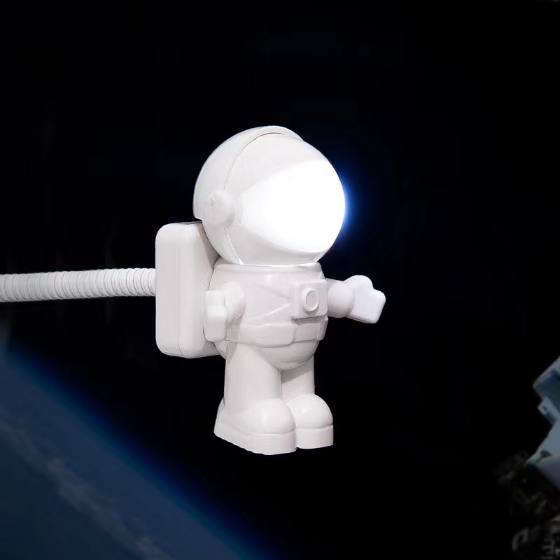 new spaceman astronaut usb nightlight led computer keyboard light soft light eye protection plug and play details 2