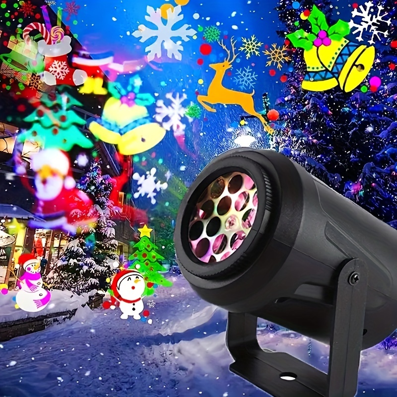 1pc led christmas projection light christmas night light usb projection night light high definition projector atmosphere light holiday light household stage light snowflake christmas laser projector details 0