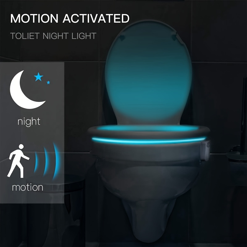 smart pir 8 colors motion sensor toilet seat night light waterproof for toilet luminaria lamp hanging type wc toilet details 2