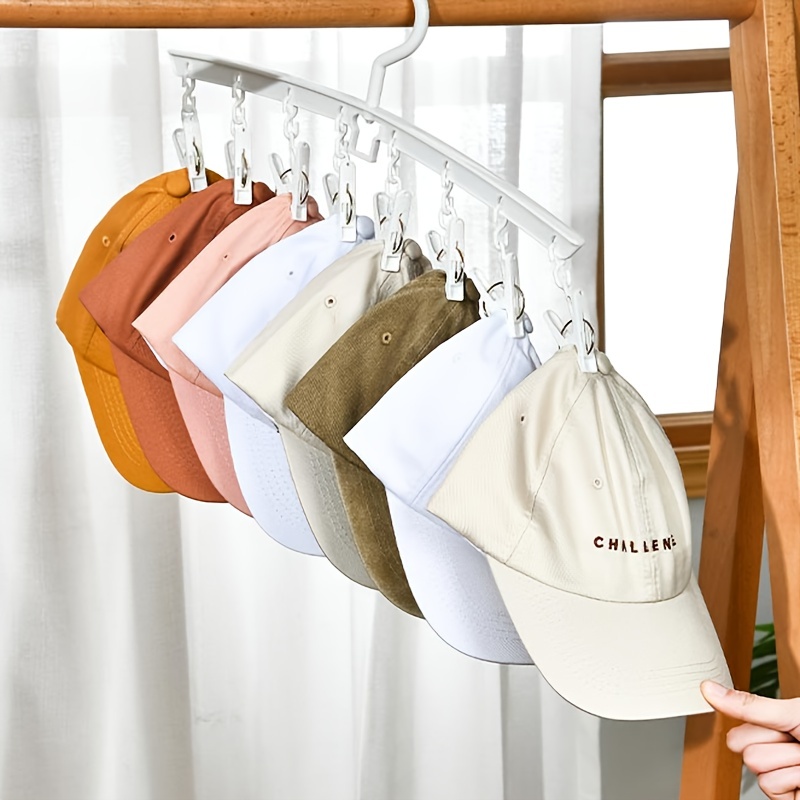 1pc hat organizer hat rack for baseball caps with hanger hat hanger for closet room holder hanging ball cap organizer storage clips details 5