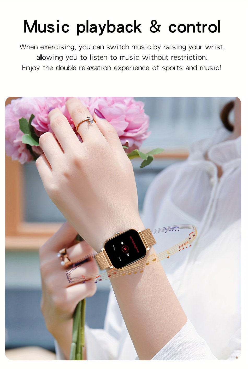 2023 new mens and womens sports smart watch gift counting calories step caloric call information prompt multi function smart watch wireless connection is applicable to android ios phone details 4