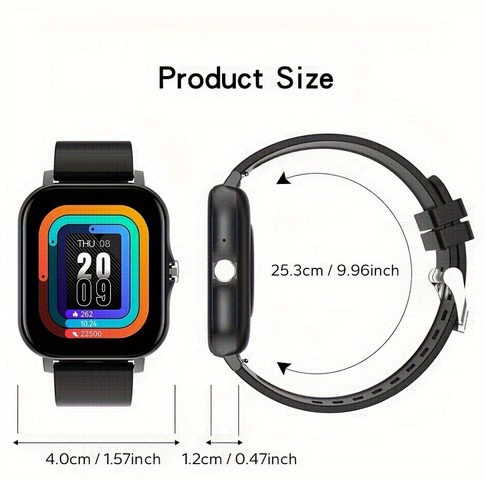 2023 new smart watch free strap heart rate blood oxygen sleep health monitoring wireless calling receiving sedentary reminder call reminder find phone for android ios phones for men women details 10