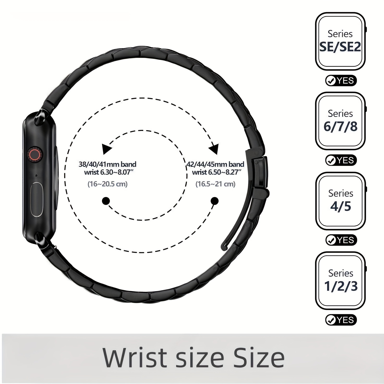 compatible with apple watch band 42mm 44mm 45mm 49mm 38mm 40mm 41mm stainless steel watch band with case for apple watch series 8 7 6 5 4 3 2 1 se se2 ultra 42mm 44mm 45mm without watch details 2