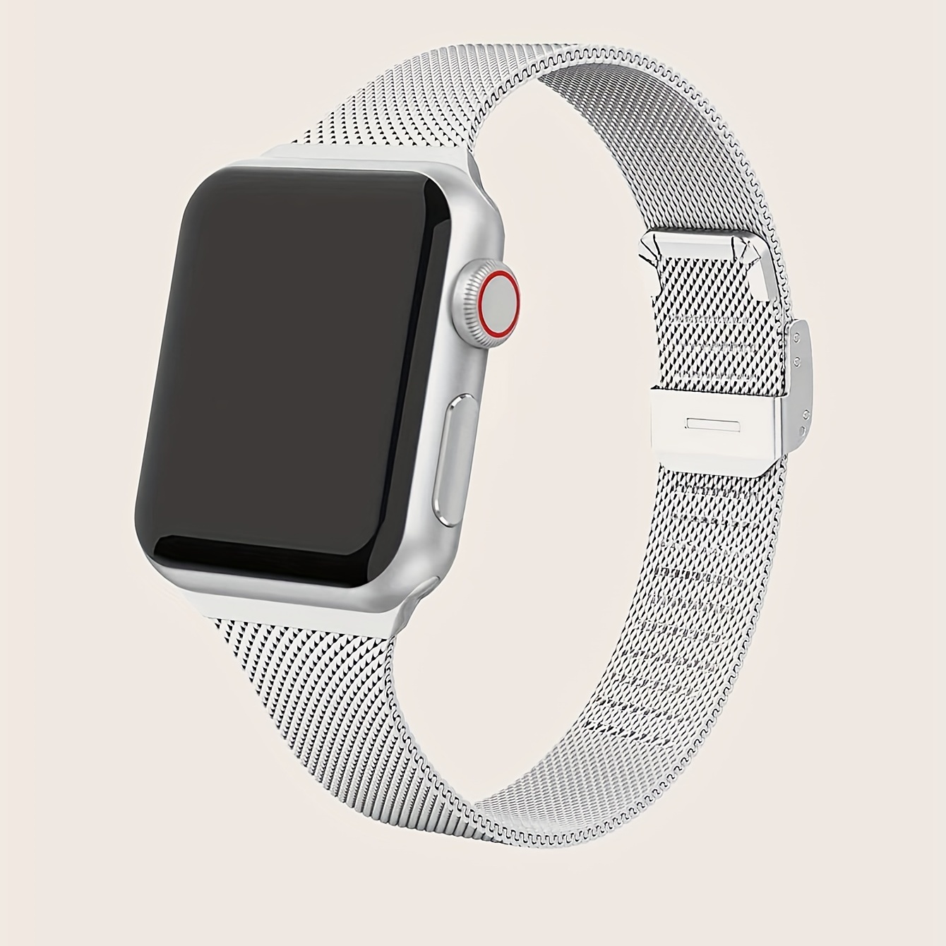 watch strap for apple iwatch 12345678 se smart waistband detachable buckle soft steel mesh metal stainless steel slim milan strap details 7